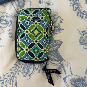 Vera Bradley Blue and Green Geometric Wallet